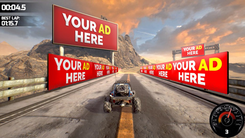 Exempel på in-game annons
